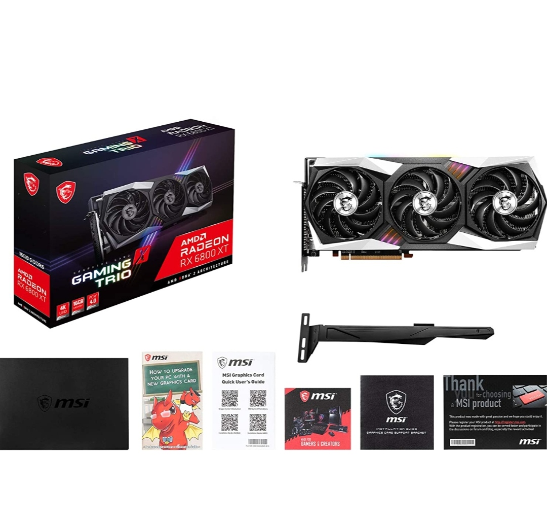 NEW MSI Gaming Radeon RX 6800 XT 16GB GDRR6 256-Bit HDMI/DP 2285 MHz RDNA 2 Architecture OC Tarjeta gráfica (RX 6800 XT Gaming X Trio 16G) Pago en Escrow - Imagen 3