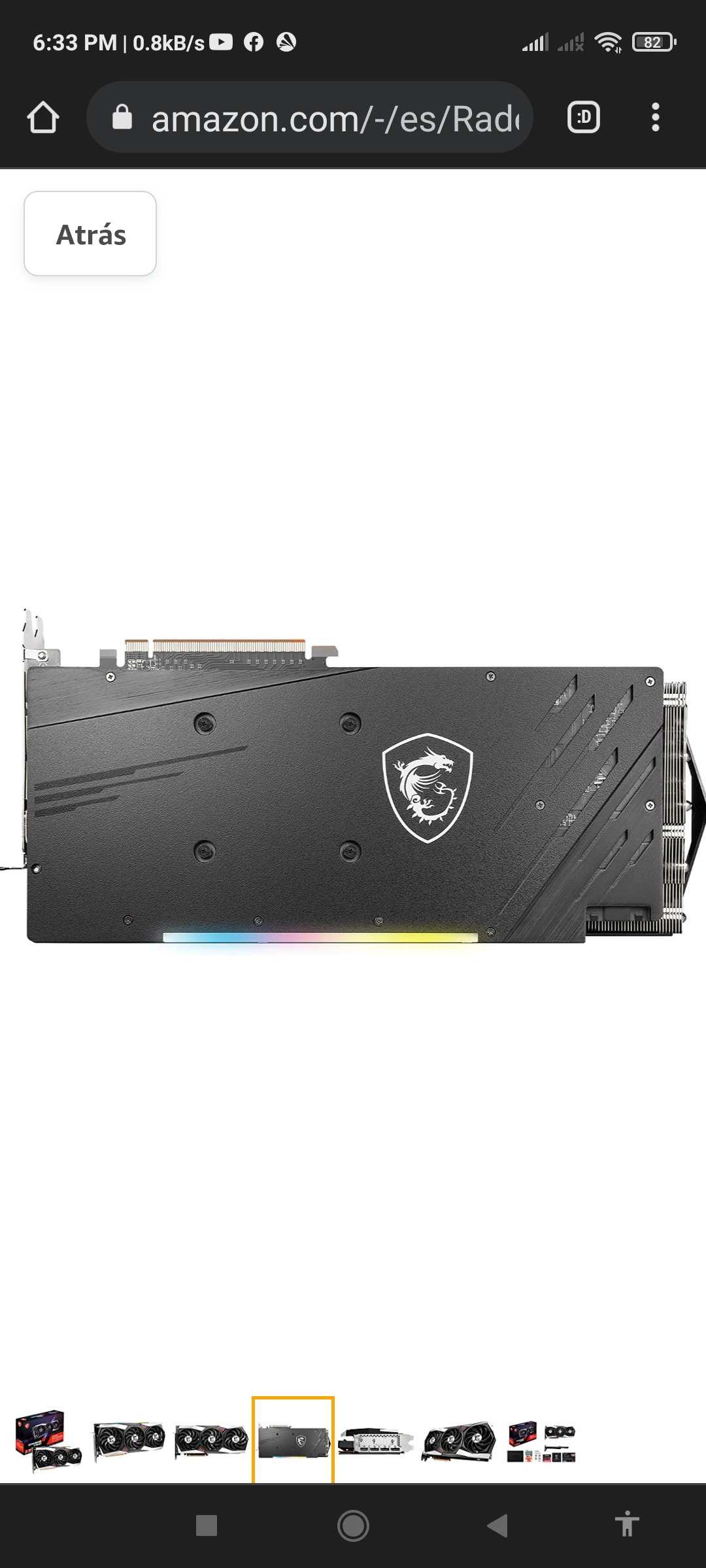 NEW MSI Gaming Radeon RX 6800 XT 16GB GDRR6 256-Bit HDMI/DP 2285 MHz RDNA 2 Architecture OC Tarjeta gráfica (RX 6800 XT Gaming X Trio 16G) Pago en Escrow - Imagen 5